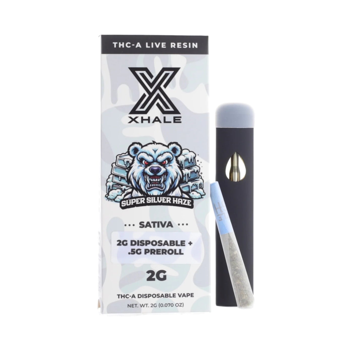 Xhale Live Resin THC-A Vaporizer 2000mg + 0.5g Joint