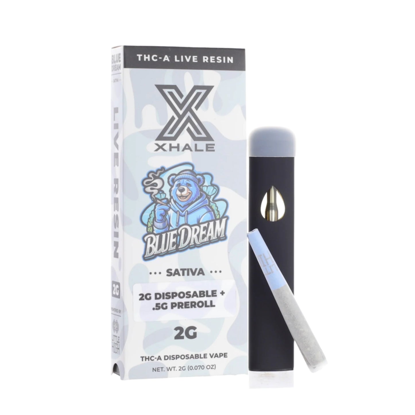 Xhale Live Resin THC-A Vaporizer 2000mg + 0.5g Joint