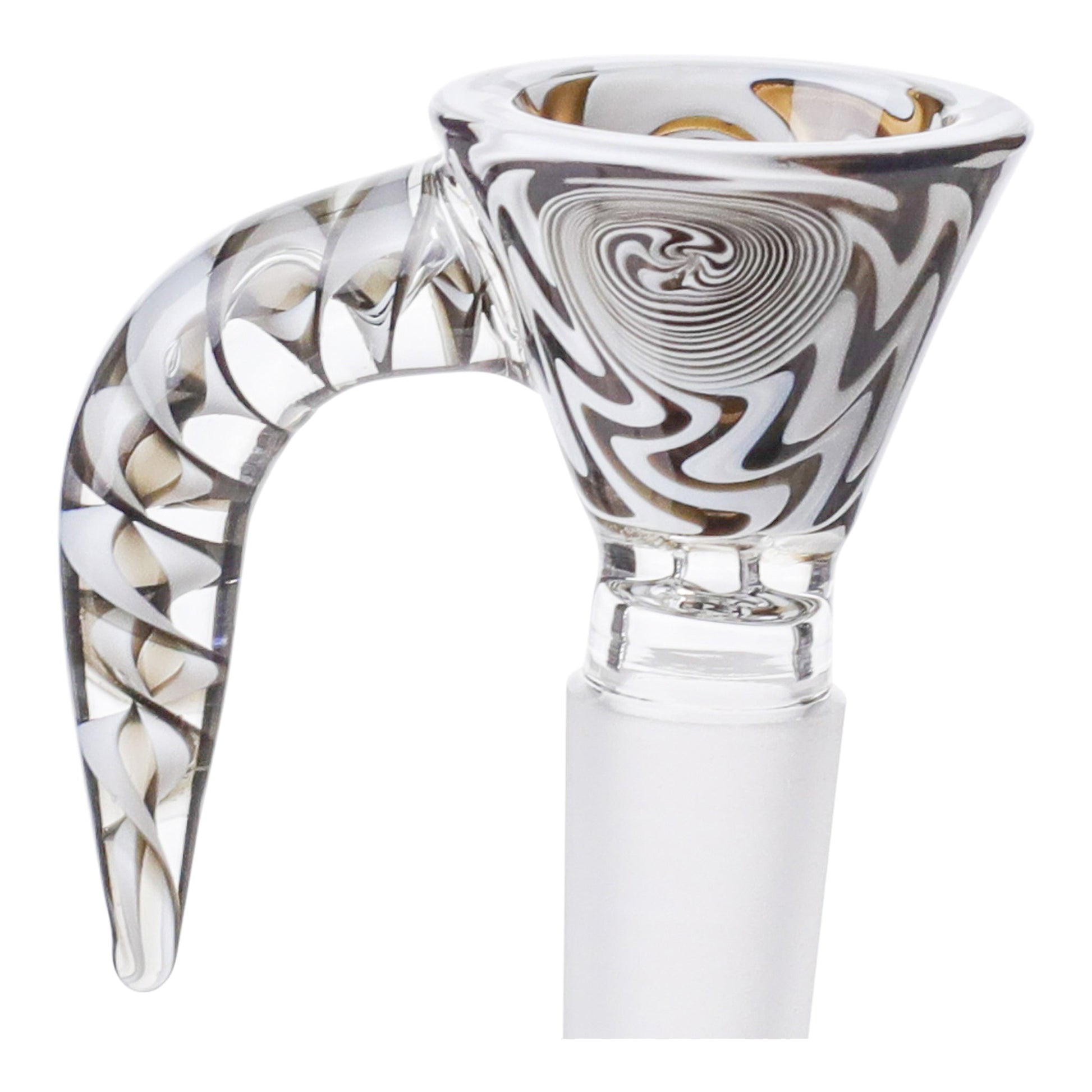 Volcanee Zebra Grip Bowl 14mm Male Borosilicate Glass