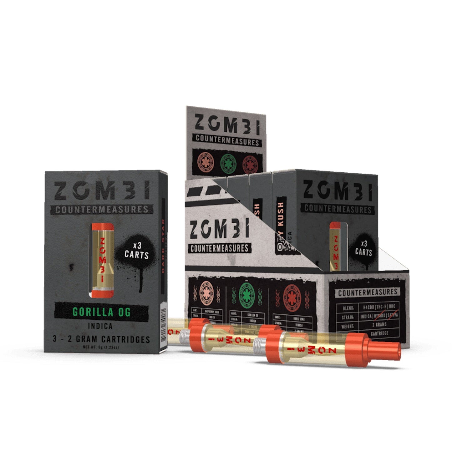Zombi THC-H Countermeasures Cartridge 6000mg 3 Pack