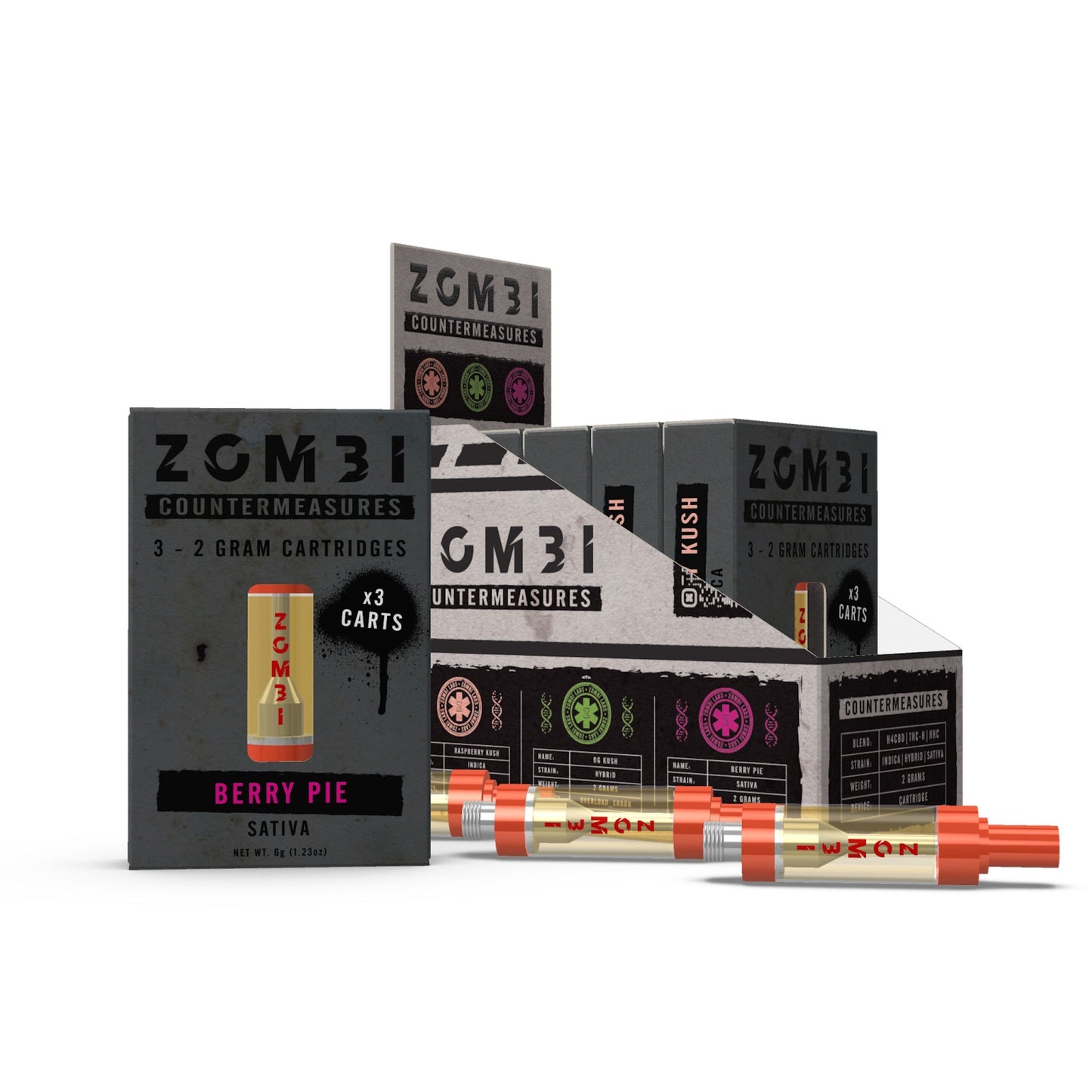Zombi THC-H Countermeasures Cartridge 6000mg 3 Pack