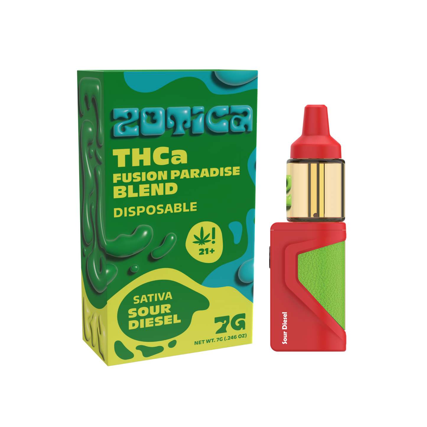 Zotica Big Cloud Sour Diesel THC-A Vaporizer 7000mg