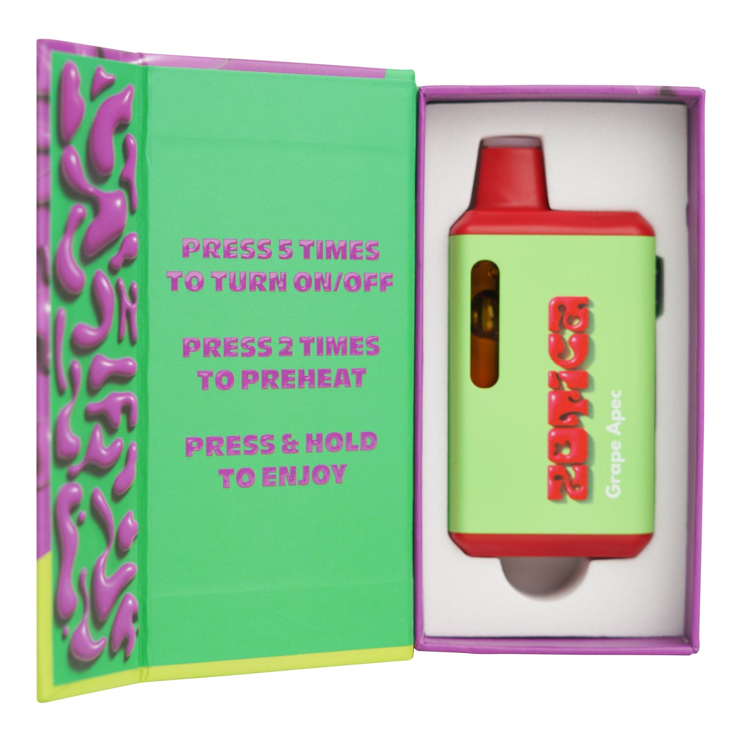 Zotica Green Hulk Grape Ape THC-A Vaporizer 6000mg
