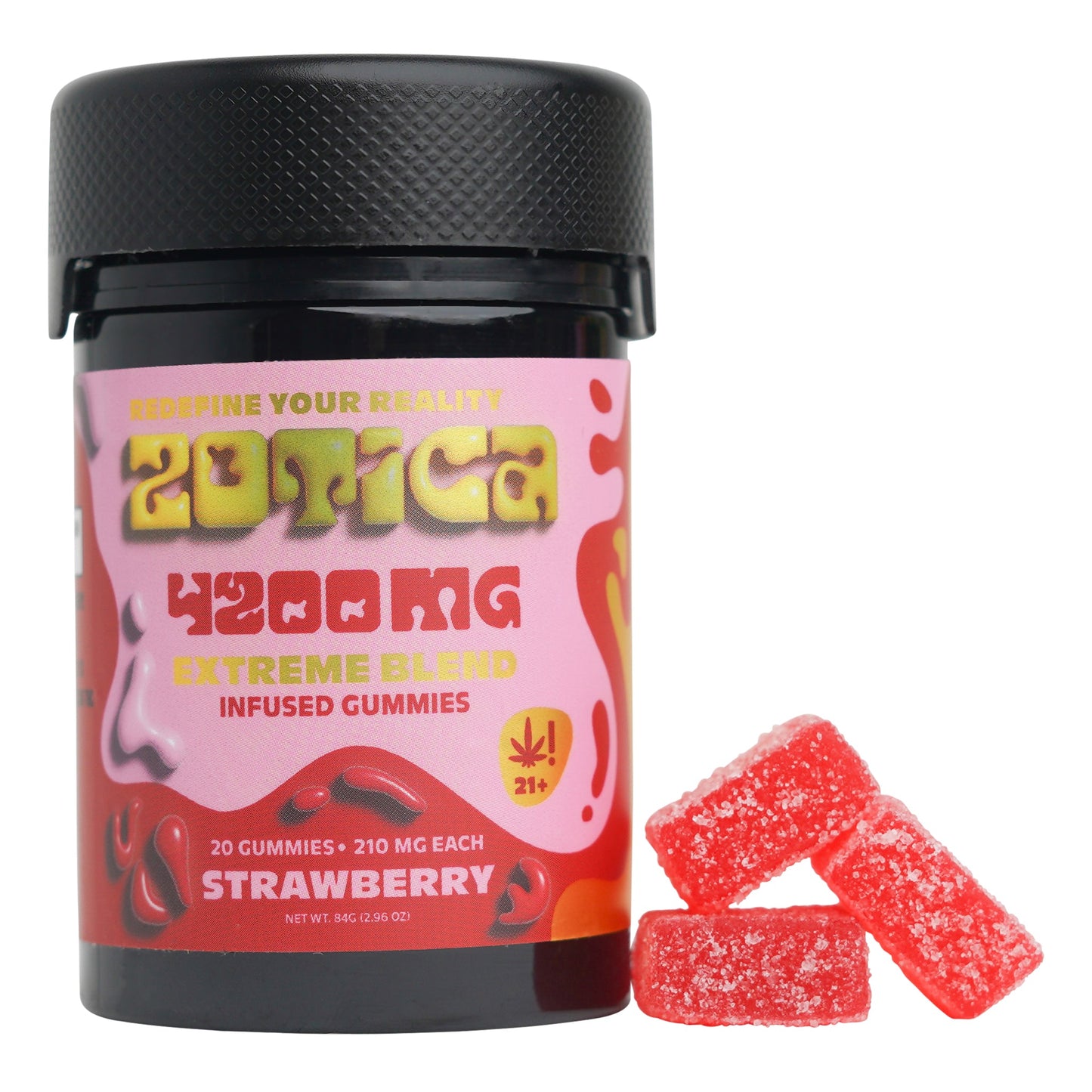 Zotica Extreme Blend Strawberry Gummies 4200mg 20ct