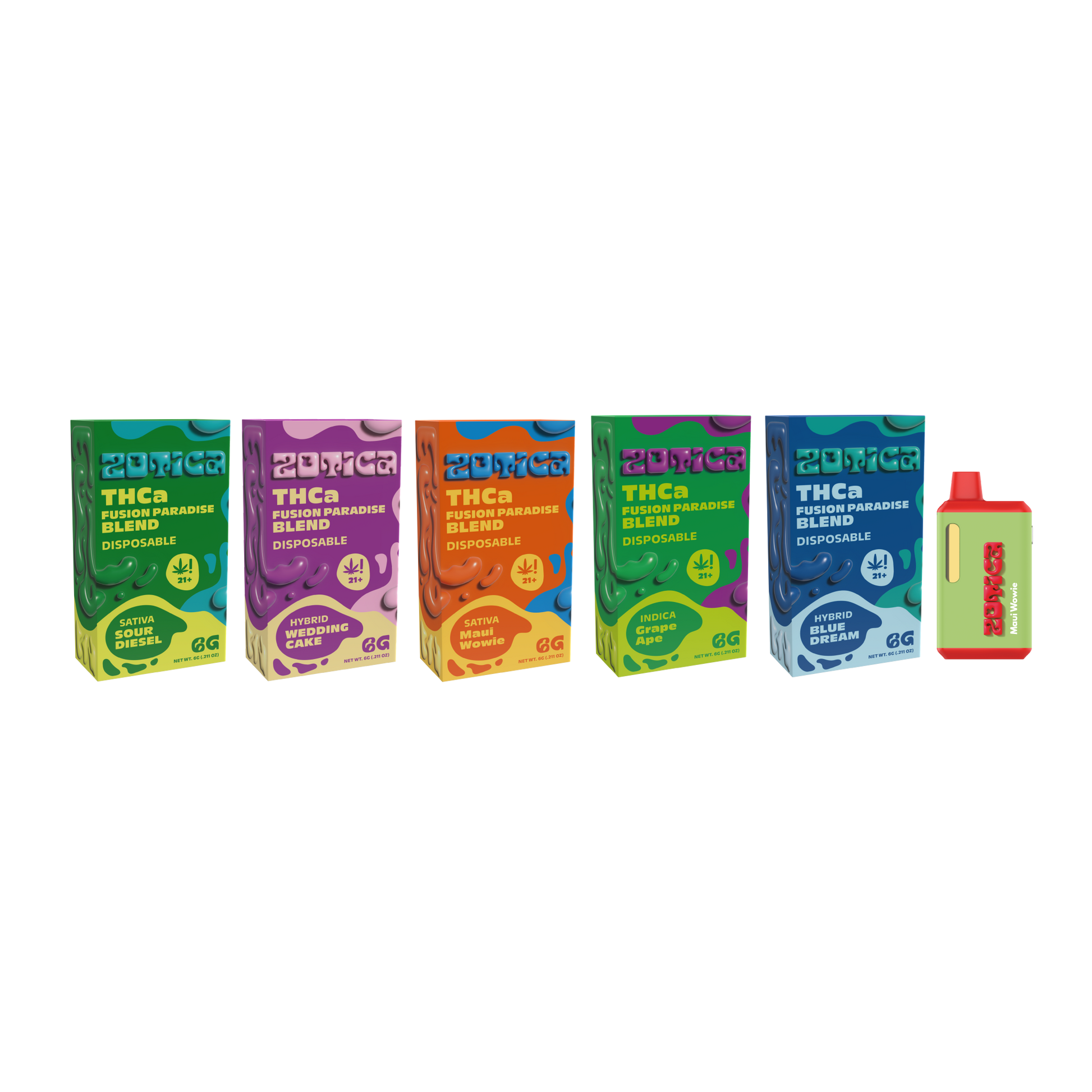 Zotica Green Hulk Grape Ape THC-A Vaporizer 6000mg