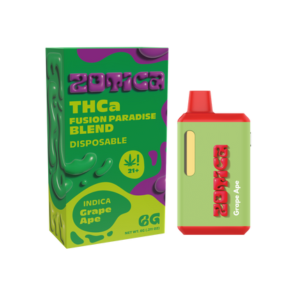 Zotica Green Hulk Grape Ape THC-A Vaporizer 6000mg