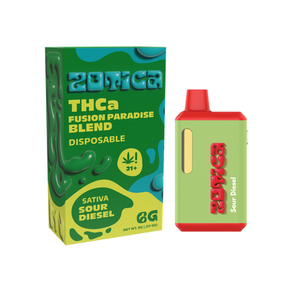 Zotica Green Hulk Sour Diesel THC-A Vaporizer 6000mg