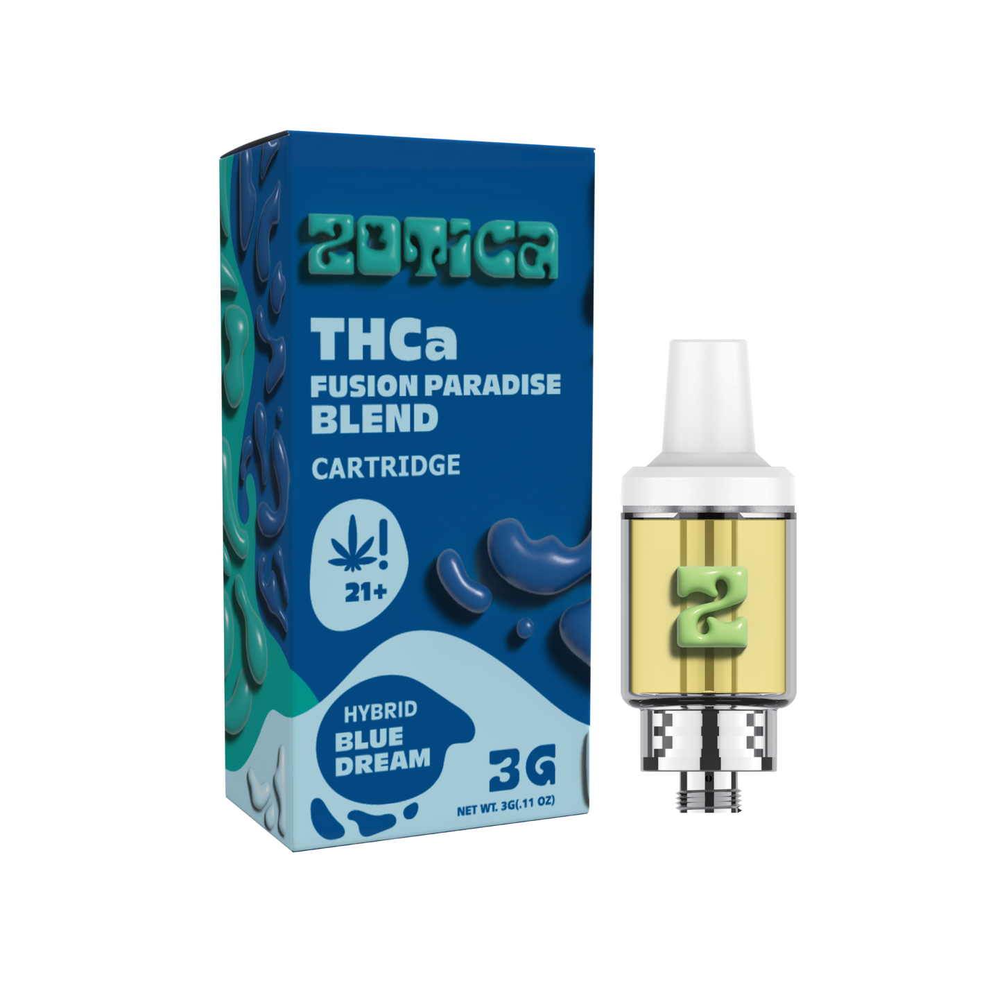 Zotica Paradise Blend Blue Dream THC-A Cartridge 3000mg
