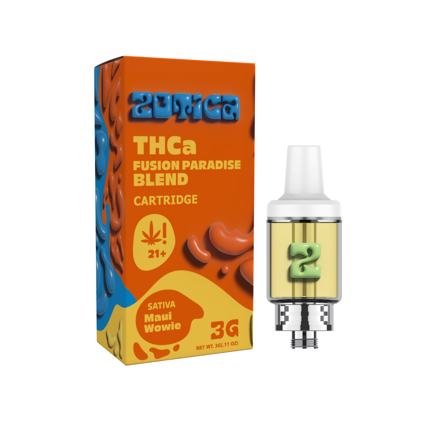 Zotica Paradise Blend Maui Wowie THC-A Cartridge 3000mg