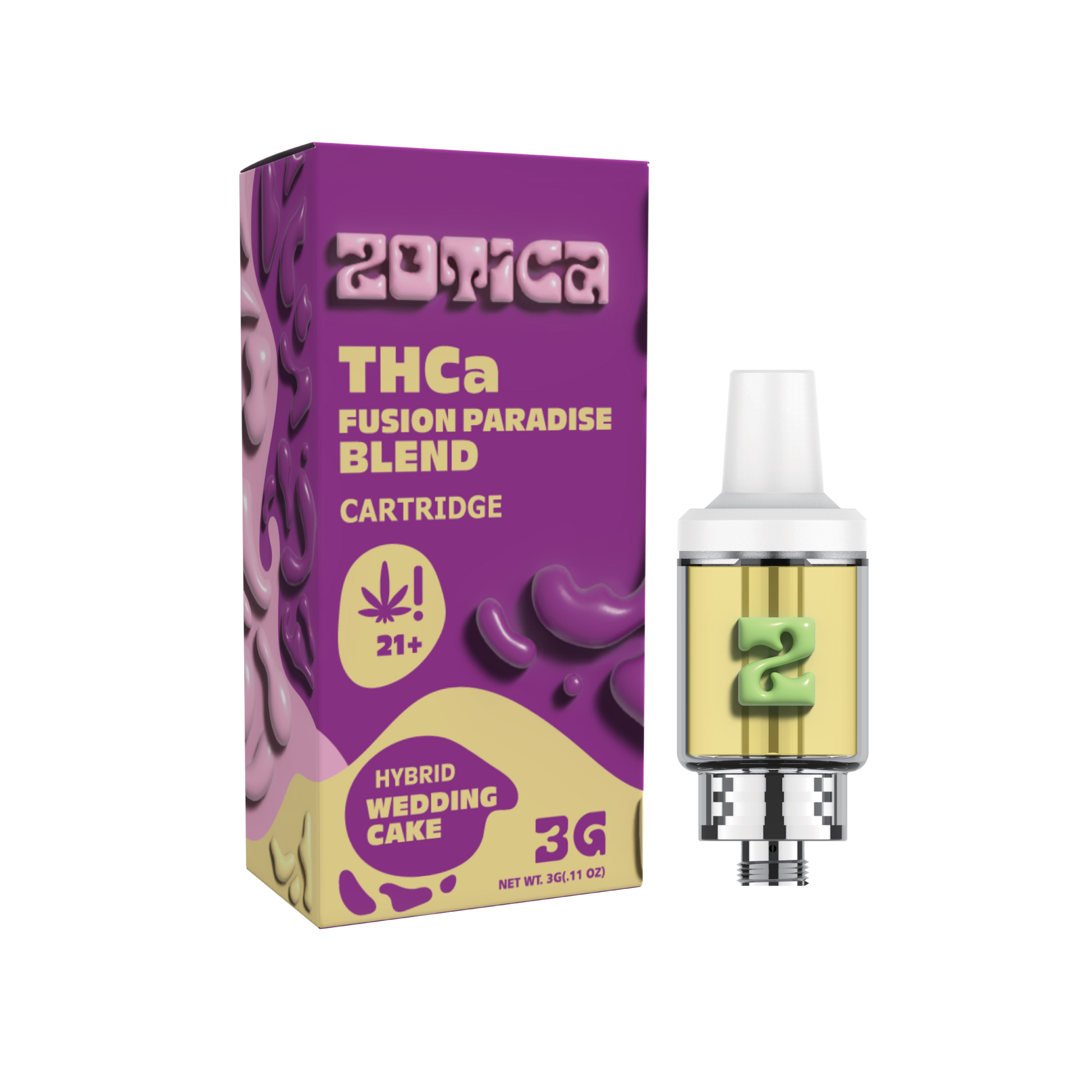 Zotica Paradise Blend Wedding Cake THC-A Cartridge 3000mg