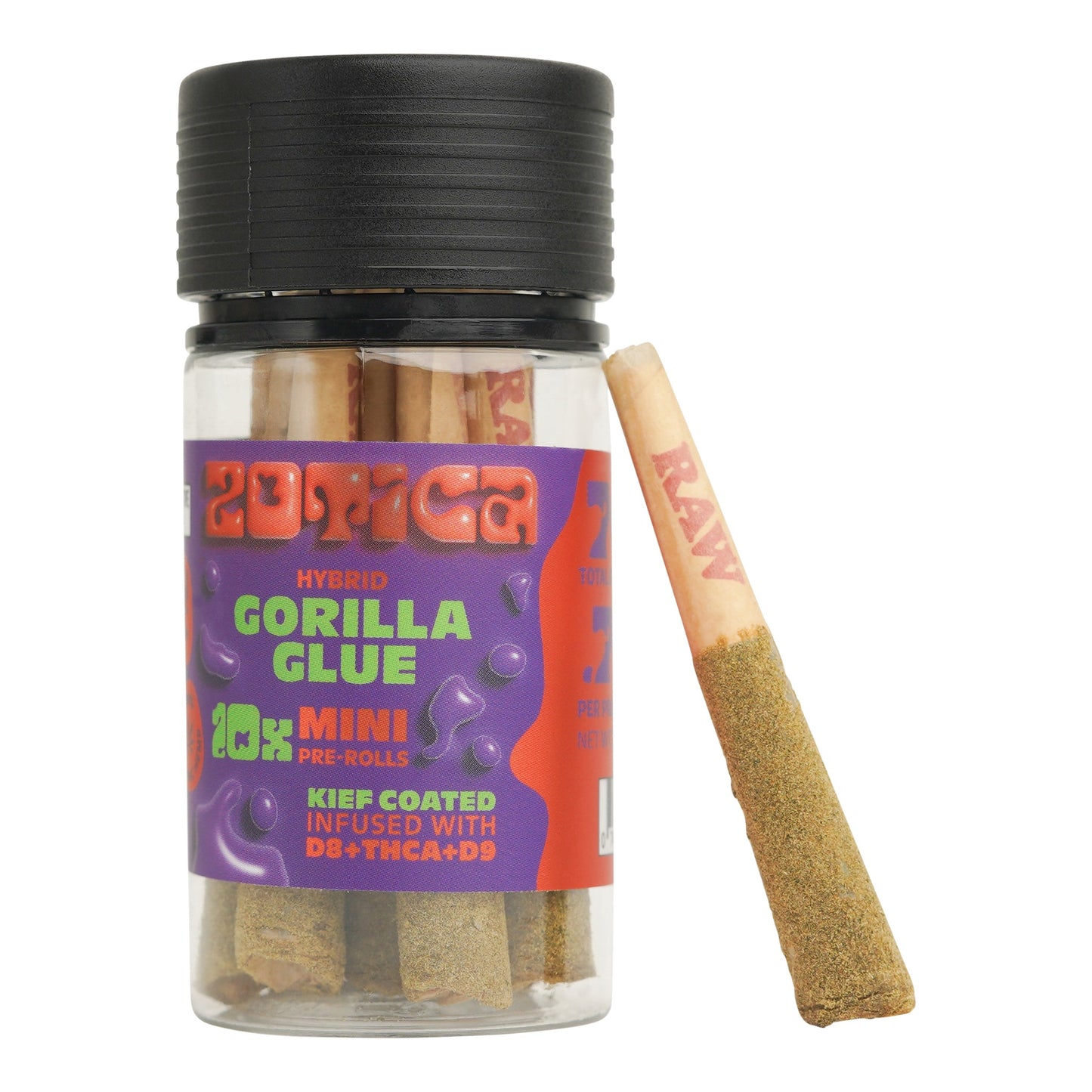 Zotica THC-A Blend Kief Gorilla Glue Mini Pre-Rolls 10ct