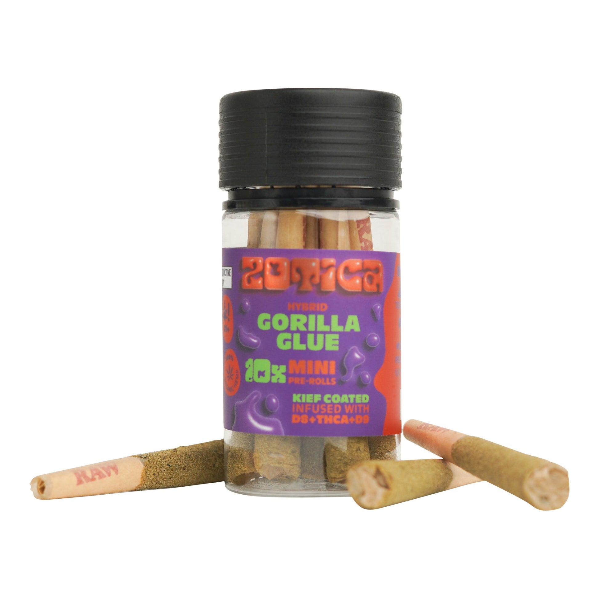 Zotica THC-A Blend Kief Gorilla Glue Mini Pre-Rolls 10ct