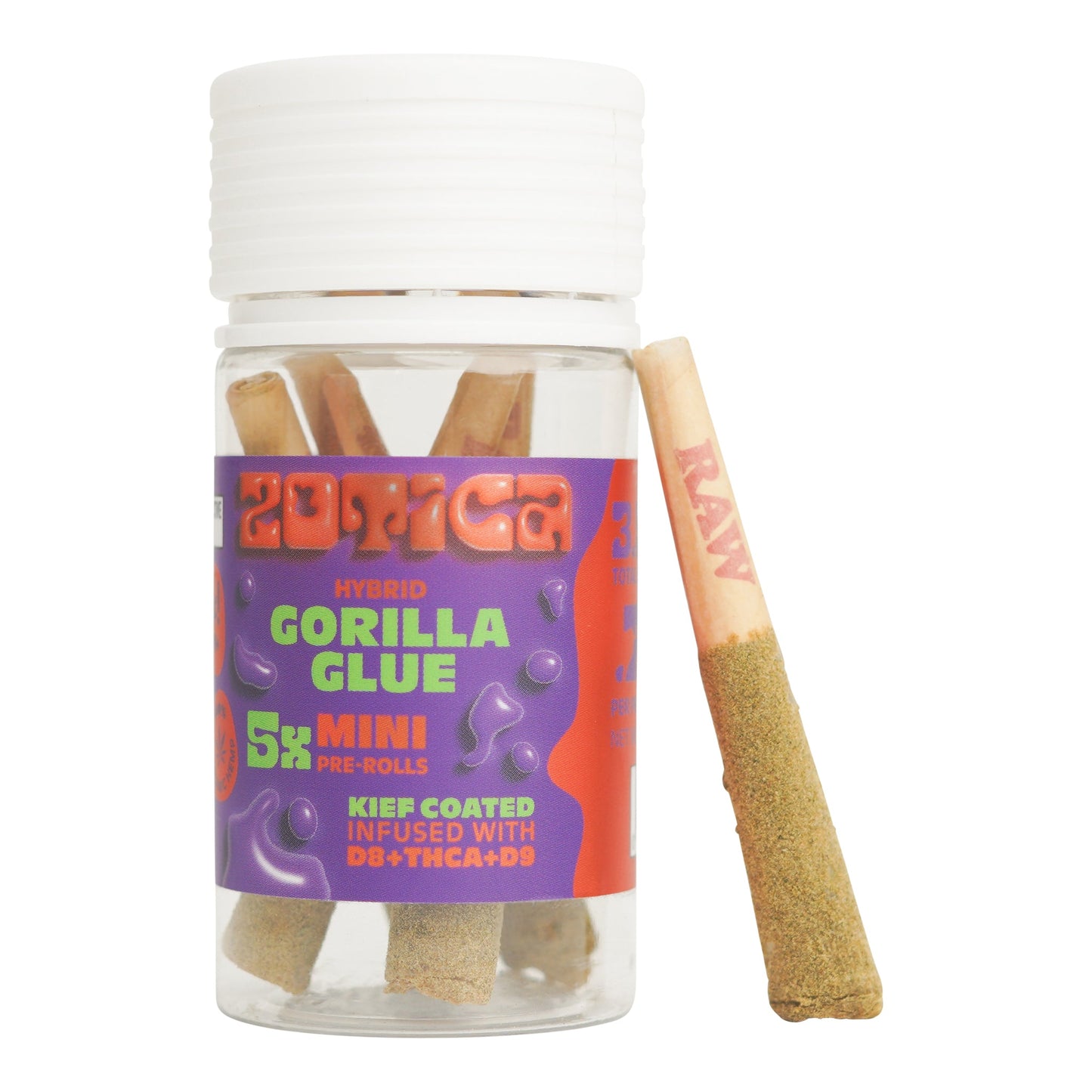 Zotica THC-A Blend Kief Gorilla Glue Mini Pre-Rolls 5ct