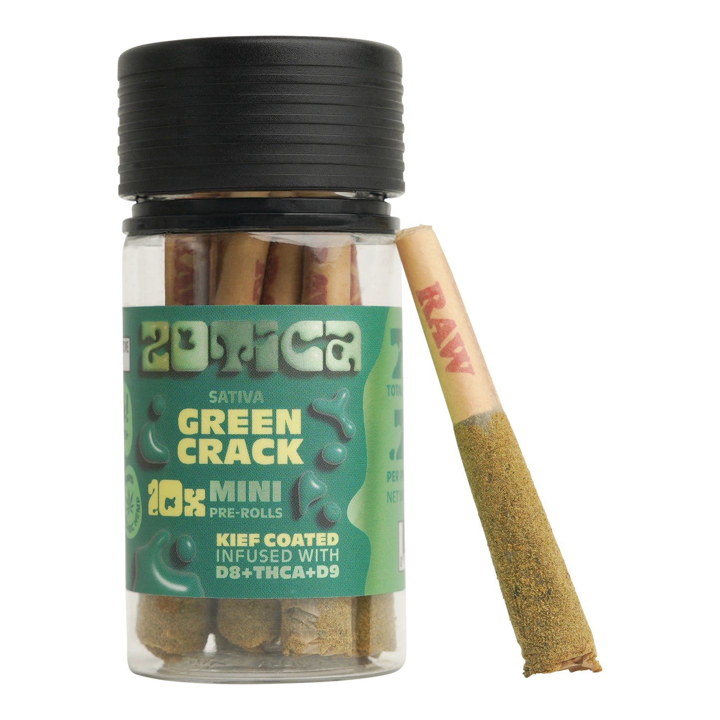 Zotica THC-A Blend Kief Green Crack Mini Pre-Rolls 10ct