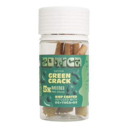 Zotica Green Crack THC-A Blend Kief Mini Pre-Rolls 5ct
